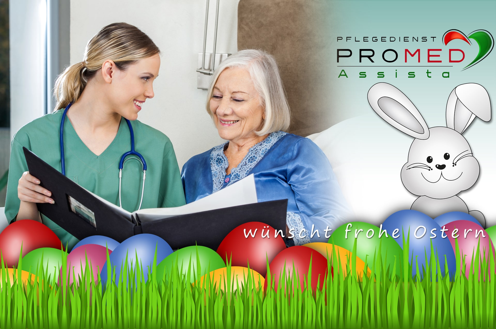 Pflegedienst PROMED Assista - Pflege in den eigenen vier Wänden wünscht frohe Ostern